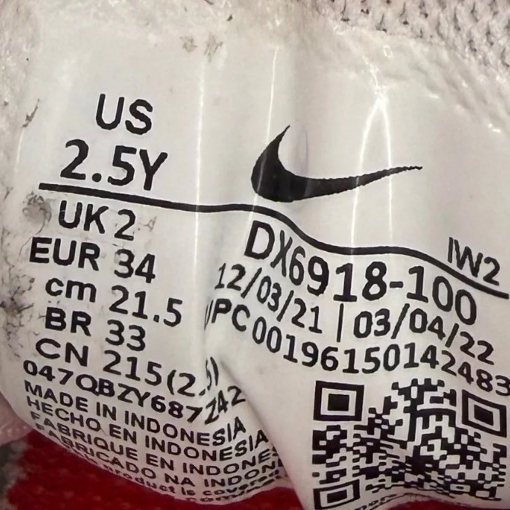 Nike size youth