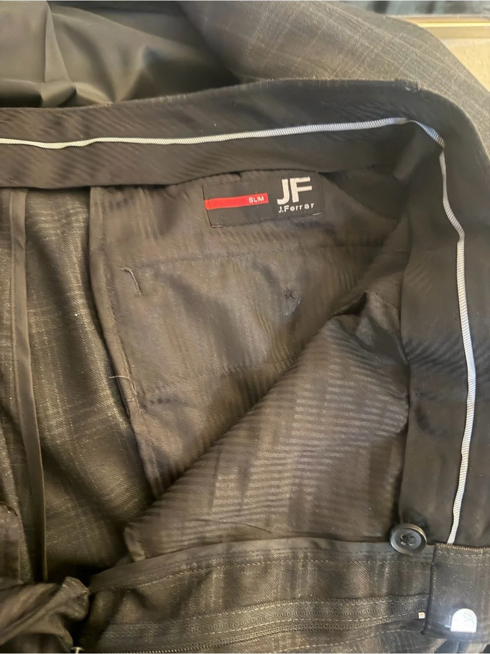 Jos. A. Bank charcoal plaid