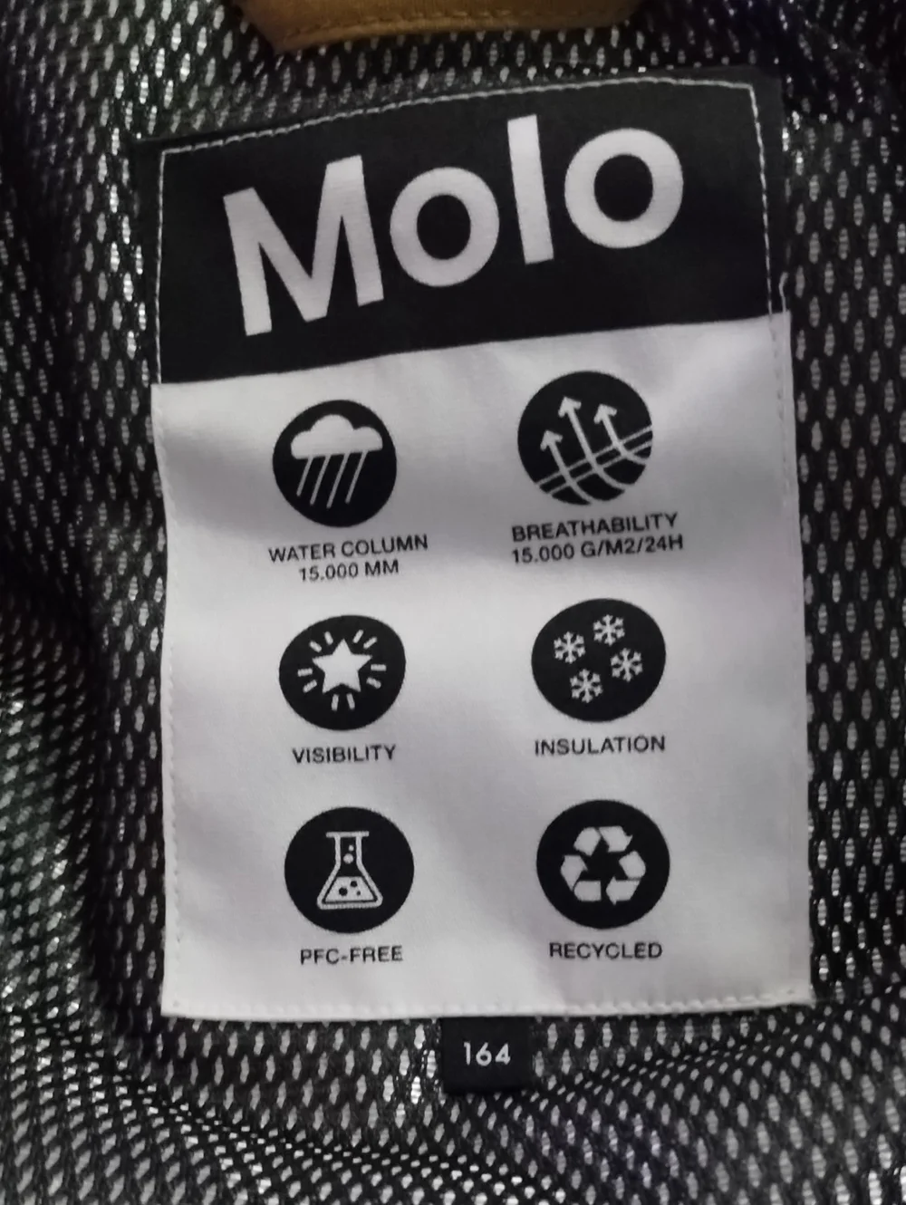 Molo Boys 146/US XL Alpine 360 By Night Hooded Winter Ski Snow Coast Jacket