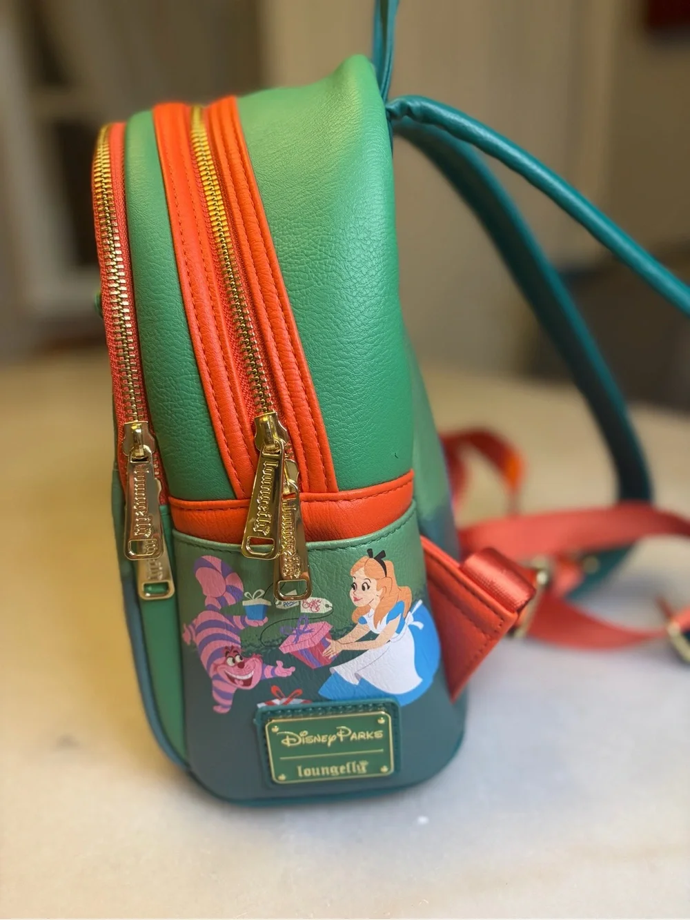 Disney Green and Orange Holiday Character Mini Backpack