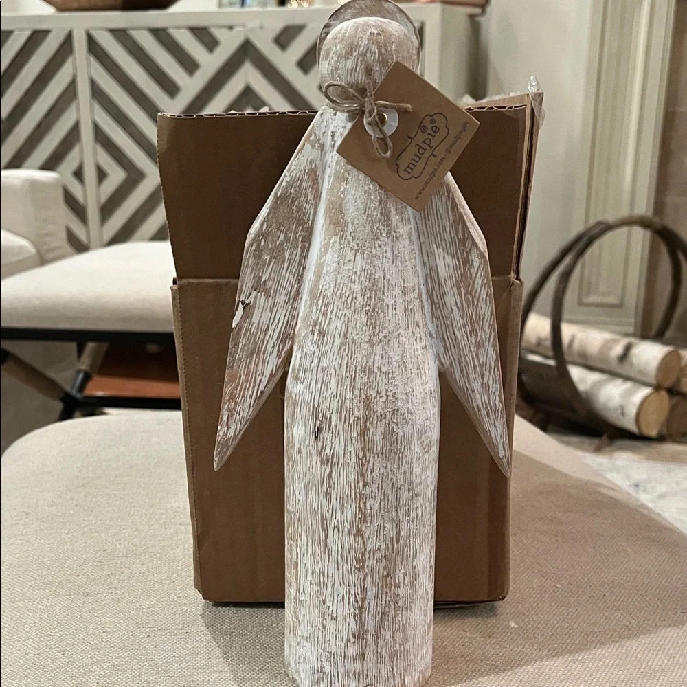 Mud Pie wood angel