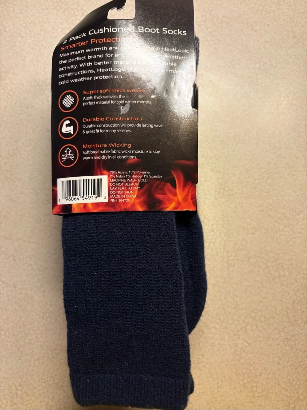 Heat Logic men’s cushioned