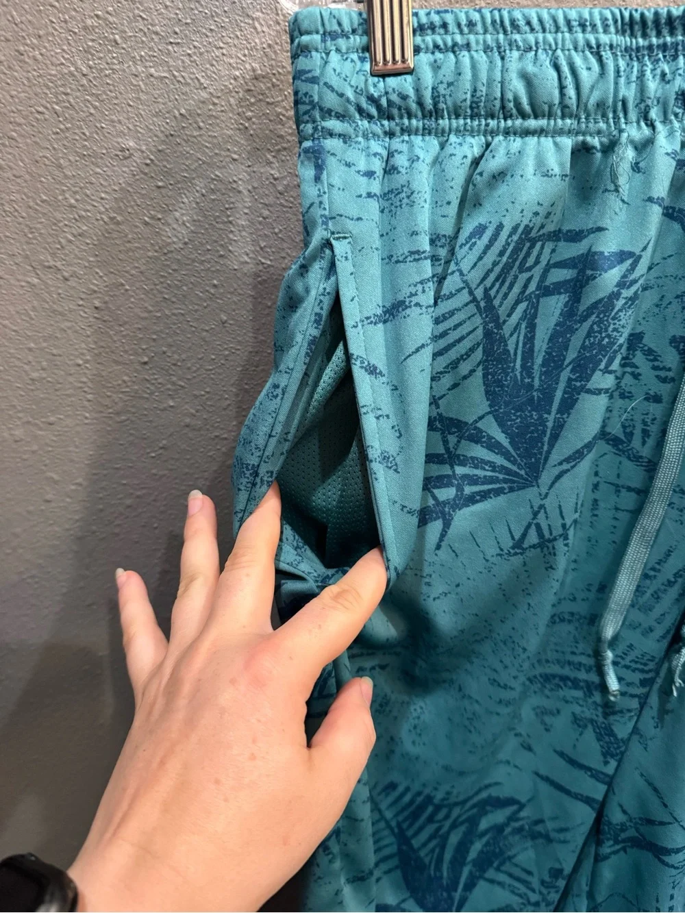 Kids Teal Tropical Print Matching Shirt & Shorts Set