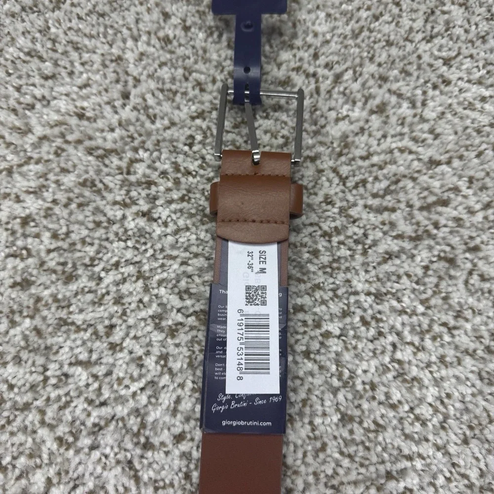 NEW Giorgio Brutini Belt Men's Size Medium‎ 32-36 Durable Brown Casual Look Prep