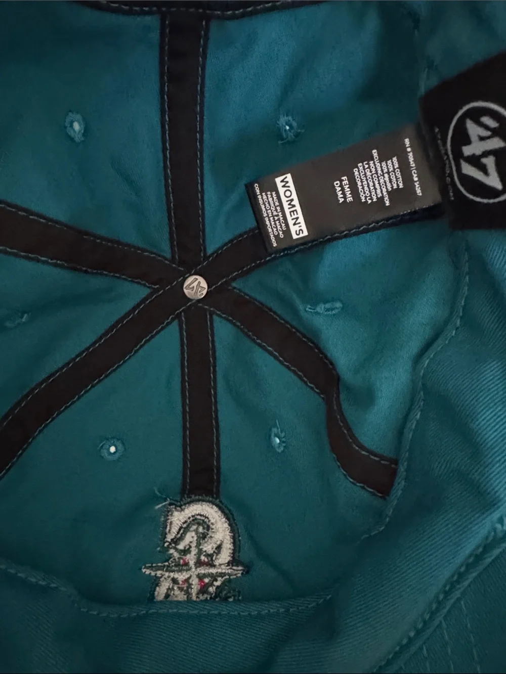 'Mariners Women’s Teal Curved-Brim Baseball Cap with Embroidered Logos