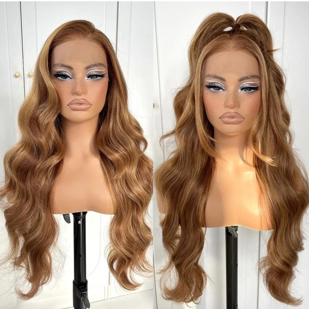 Blooming Hair Highlight Ombre Glueless High-Quality Synthetic Blend Lace Front…
