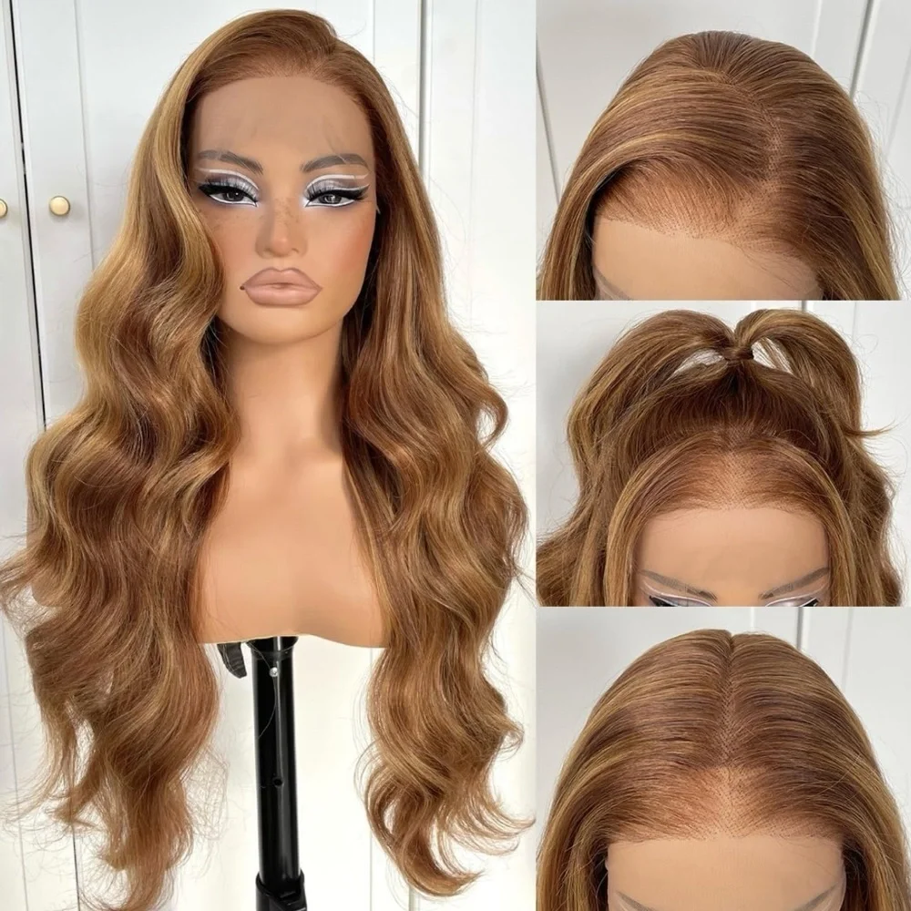 Blooming Hair Highlight Ombre Glueless High-Quality Synthetic Blend Lace Front…