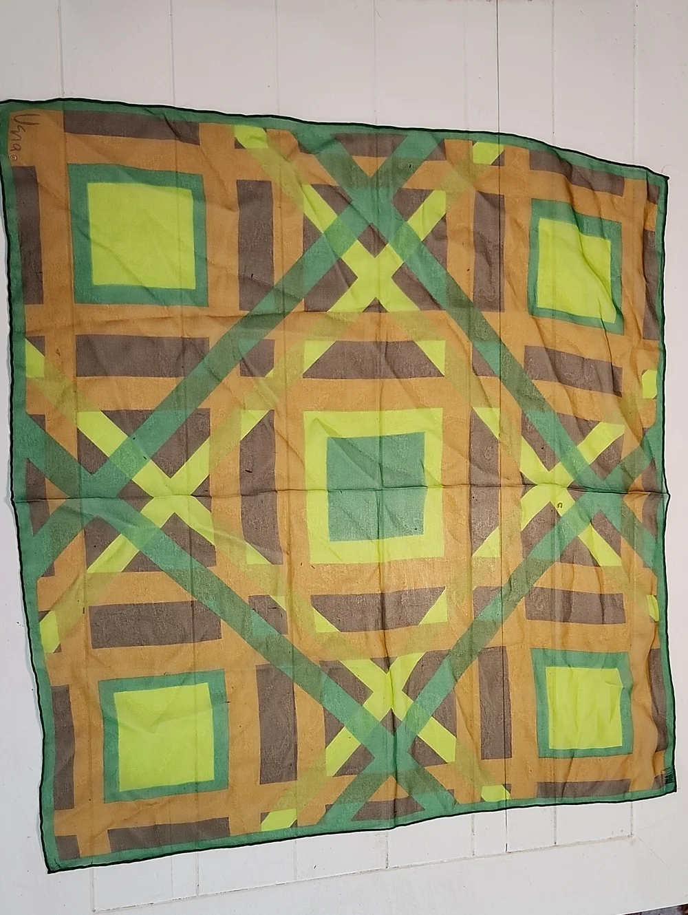 Vera Neumann Vintage 1970's Chiffon Square Scarf