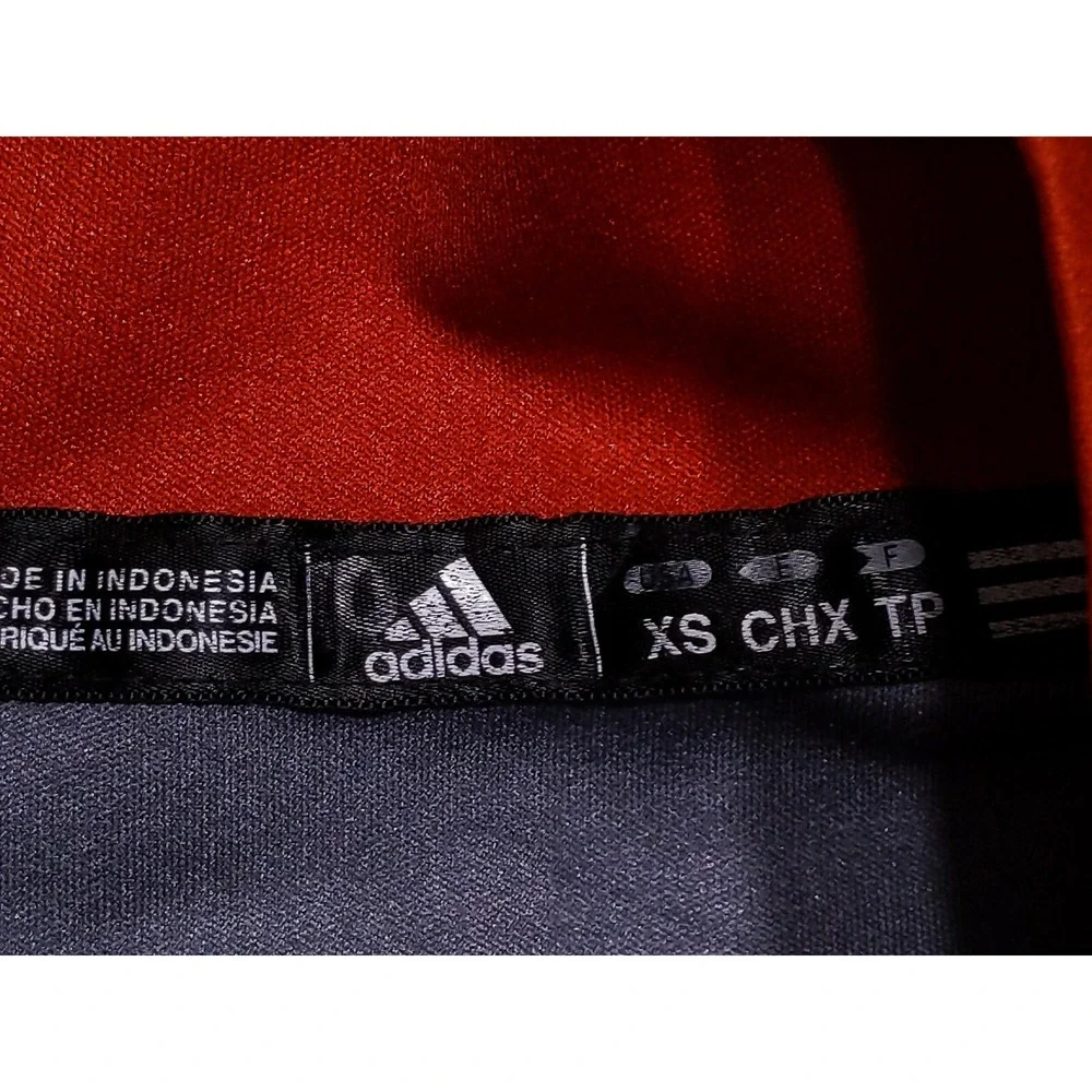 ADIDAS Short Sleeve Hot Jacket Pullover Shacket Gray Red Extra Small‎ XS