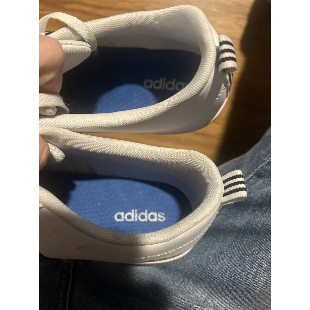 Adidas Men's Vs Pace Sneaker Size 12‎ White Black Three Stripe Athletic