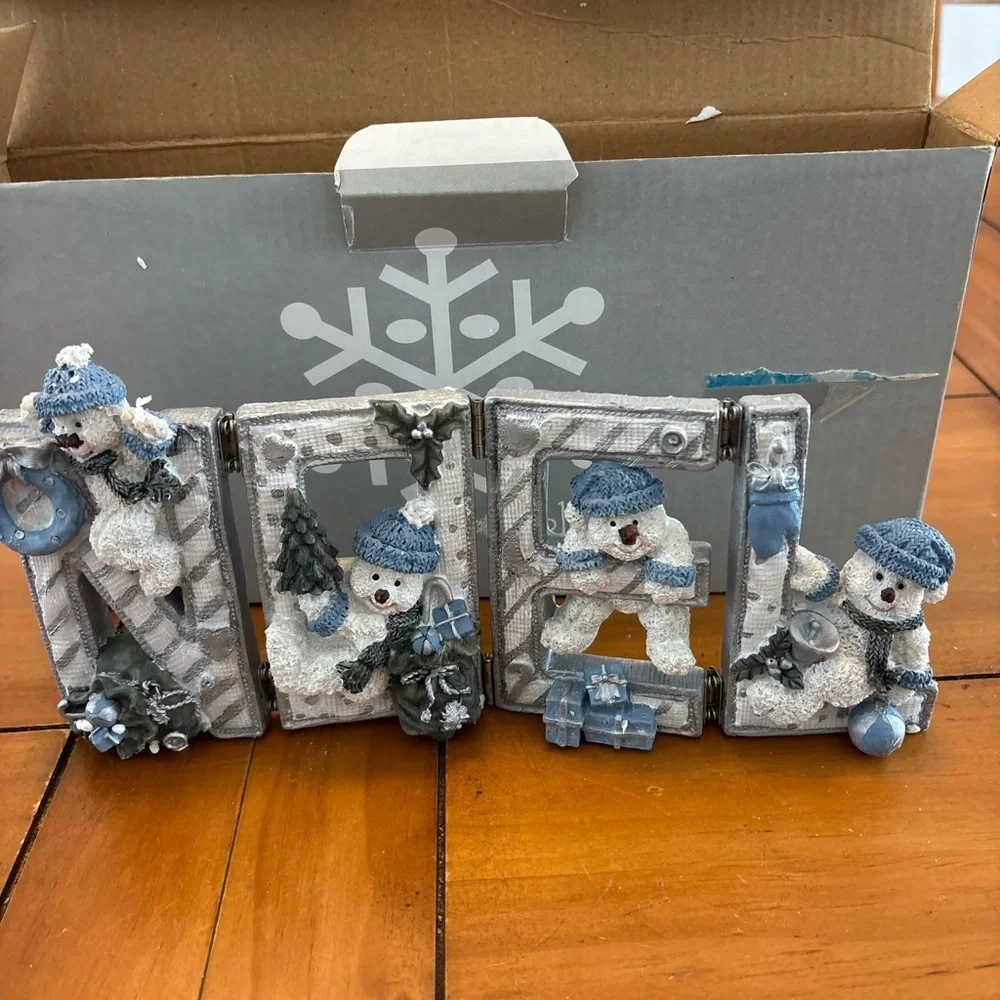 Kirkland's Holiday Christmas Noel Snowmen Figurine Snow Buddies