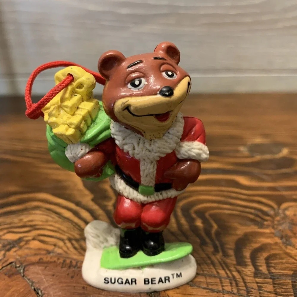 CHRISTMAS ORNAMENT SUGAR BEAR VINTAGE 1993 Post Golden Crisp‎ Cereal