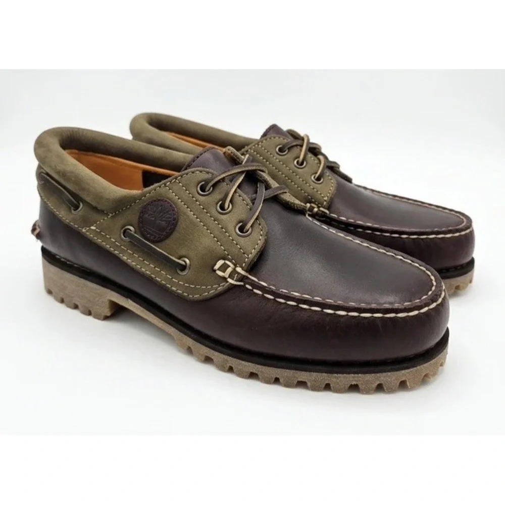 Timberland Authentic Boat Shoe  TB0A2PDQ Burgundy Full Grain Leather Men's 9.5
