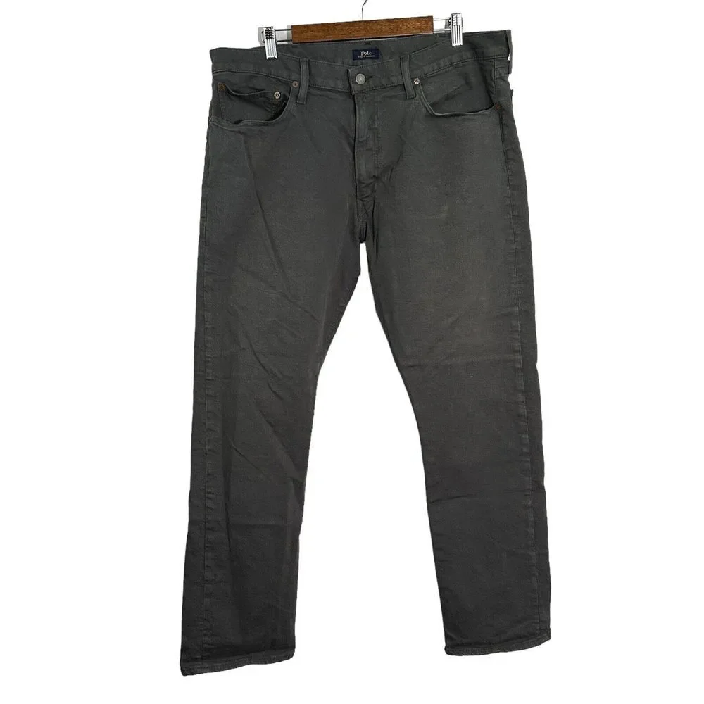 $168 Polo Ralph Lauren Jeans Mens‎ The Hampton Relaxed Straight Gray 38x32