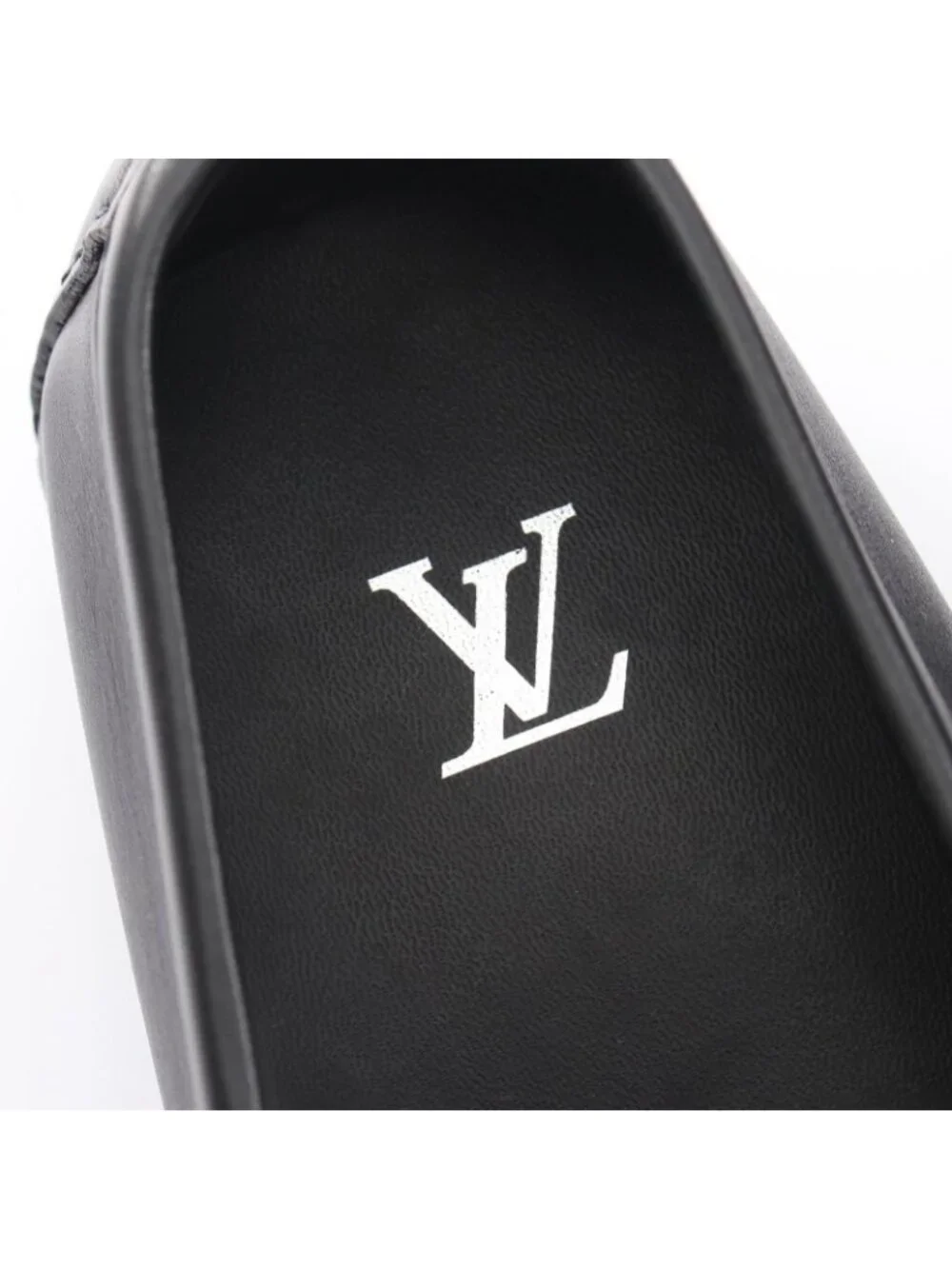Louis Vuitton Shoes LV Driver Line Black Leather Driving