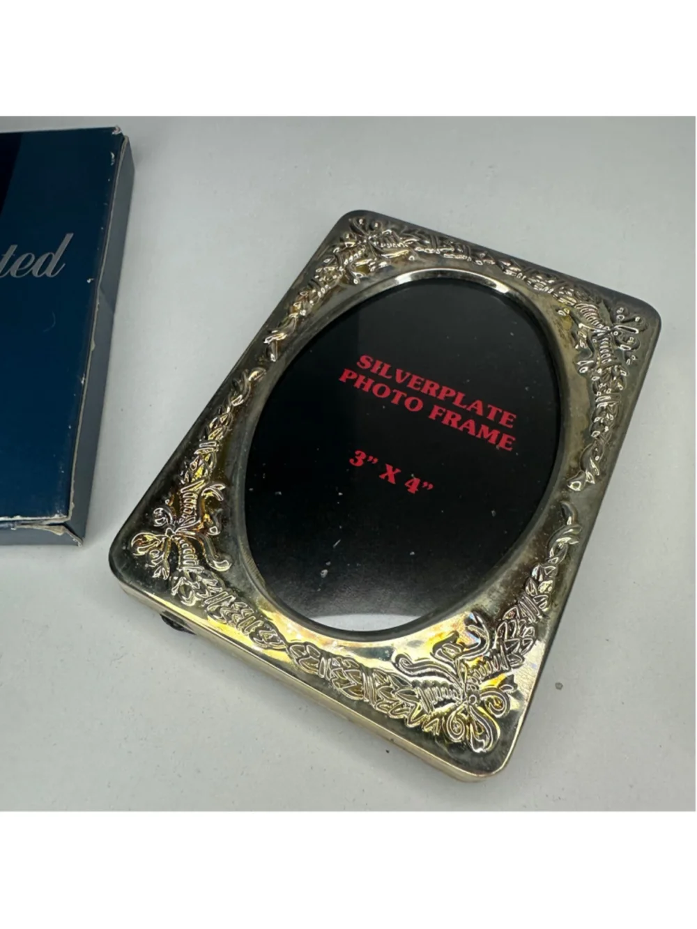 Vintage New in Box NIB Old Hampshire Silversmiths Silverplated 3x4 Picture Frame