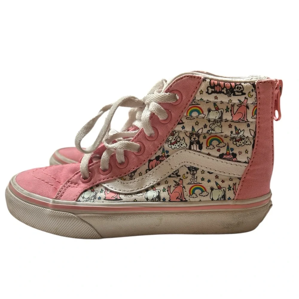 Vans Kids High-Top Sneakers - Pink and Cream