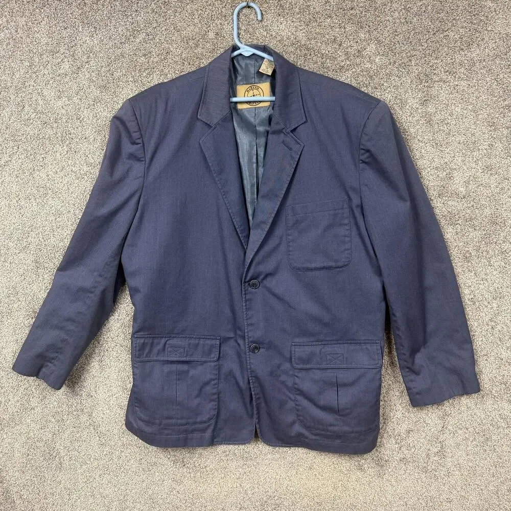 Haband Travelers Blazer Mens XL Blue Multi Pocket Travel Sport Coat Jacket