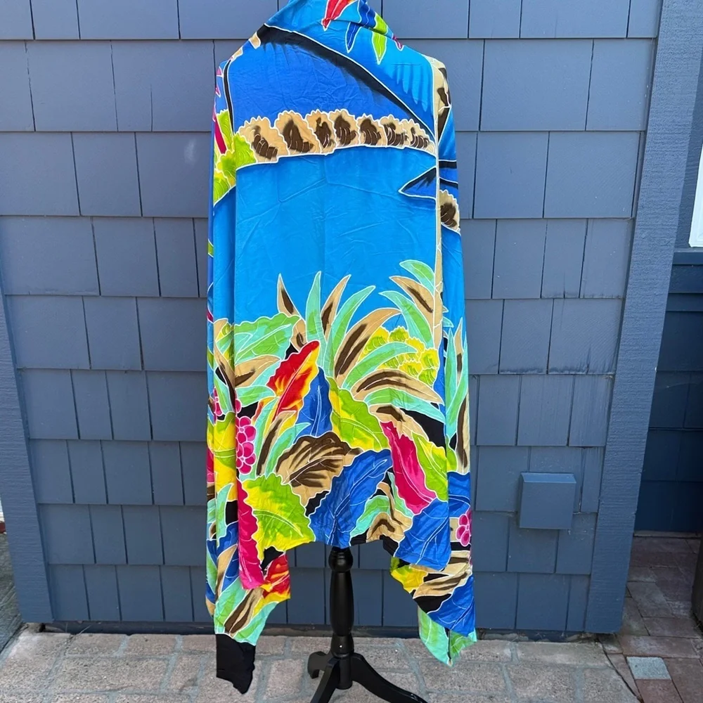 Dancing Gecko Hawaii wrap sarong Colorful Floral Women's Scarf tapestry