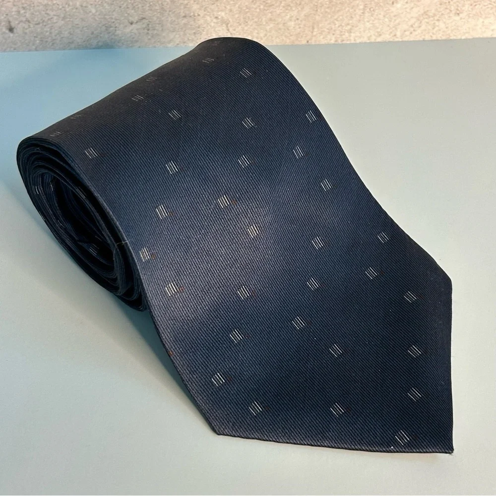 DKNY Dark Blue Patterned Men's 59” Tie