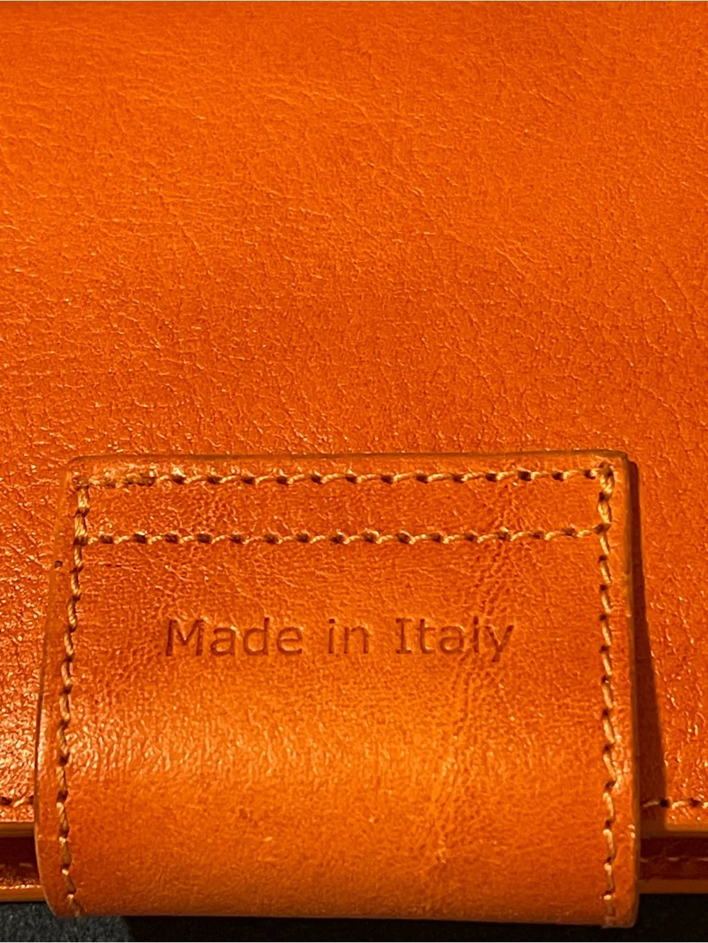 Rare Pratesi Firenze Cognac Leather Long Wallet Wristlet Bag