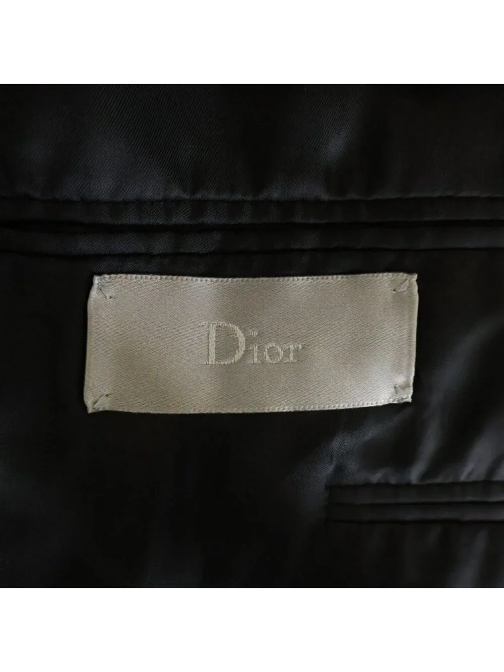 Dior Cashmere Tailored Jacket Trousers Pants Set Suit Black