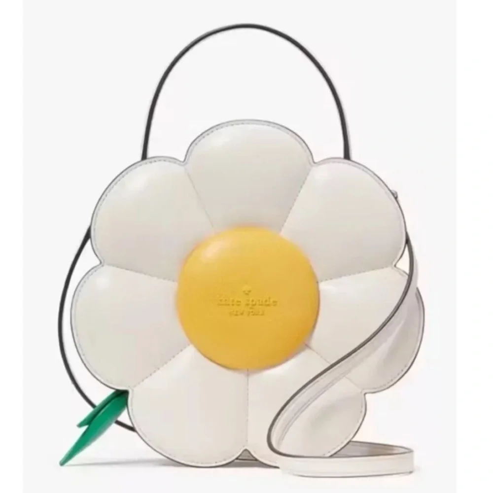 NWT Kate Spade Day Tripper 3d Daisy Flower Crossbody  Parchment Novelty Bag