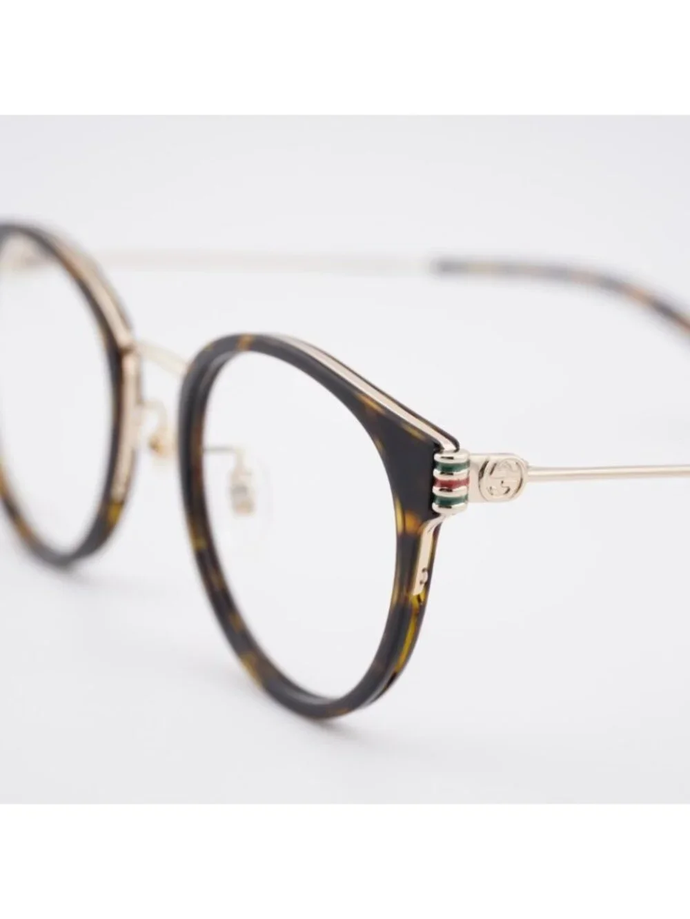 Gucci GG1885OA 002 Eyeglasses Havana/Gold 51mm Square Frame