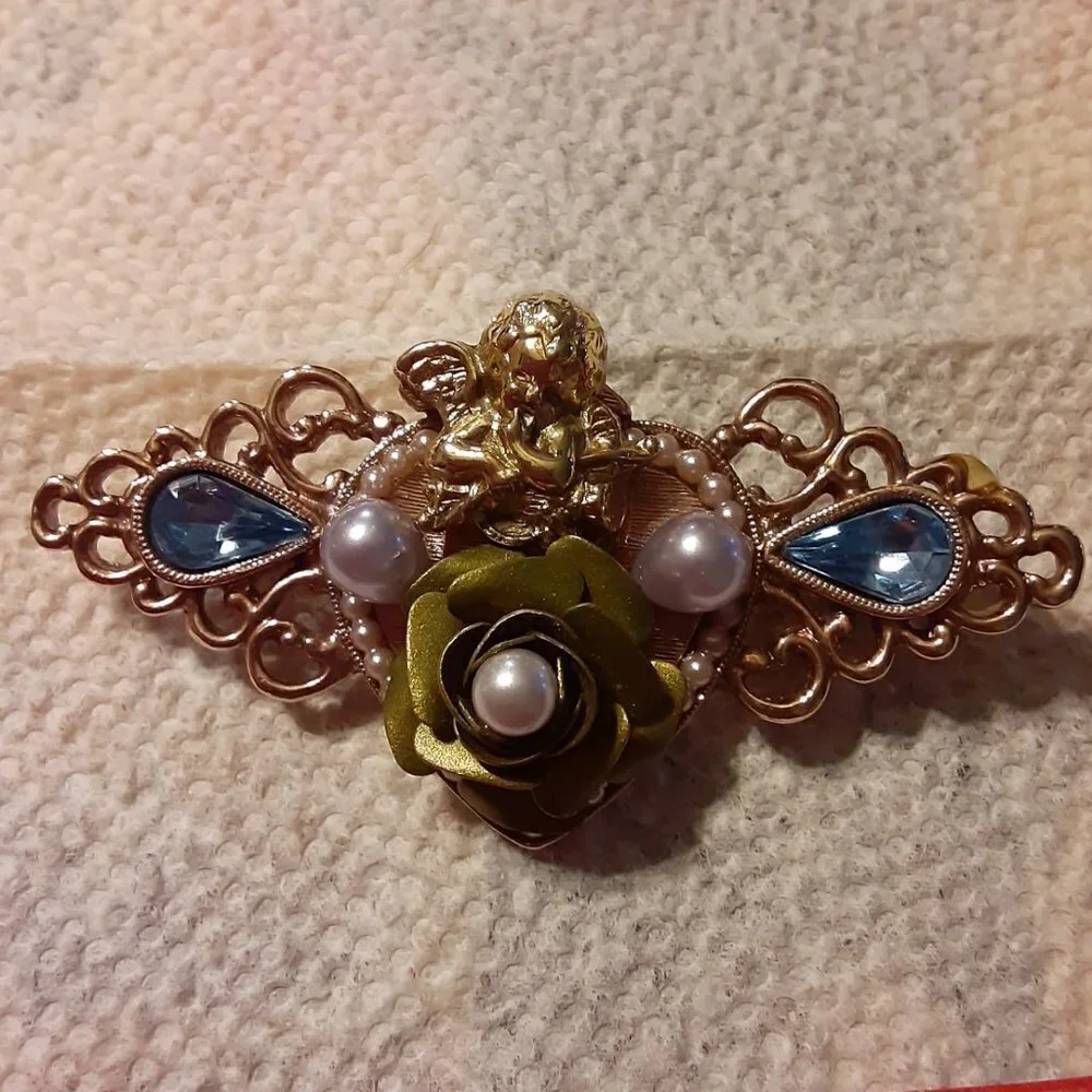 Gold-toned Angel Brooch