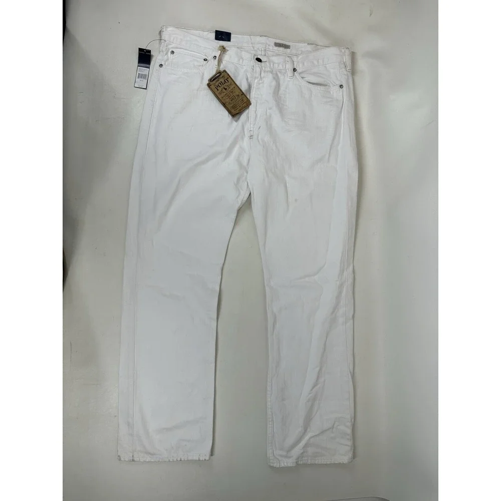 Polo Ralph Lauren Classic 867 Straight Hudson NWT white jeans Size‎ 38x32