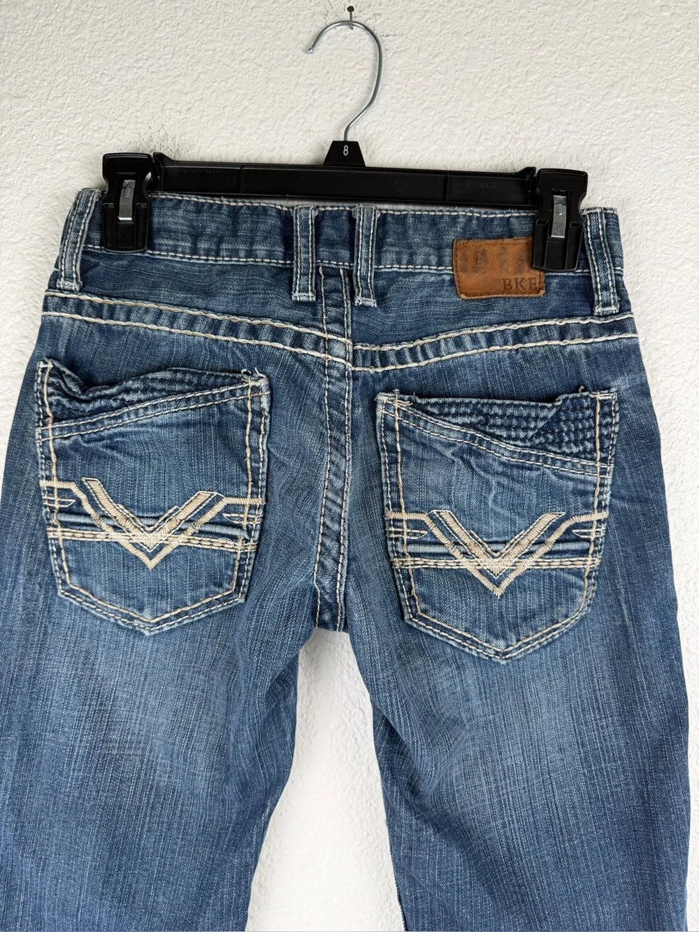 BKE Aiden western bootcut jeans contrast stitching can be unisex size 26S