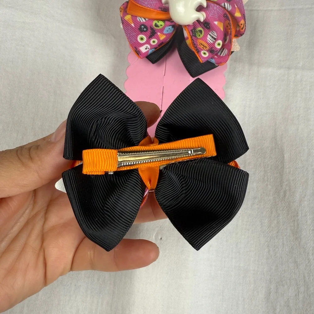 Handmade Halloween Ghost Hair Bows‎