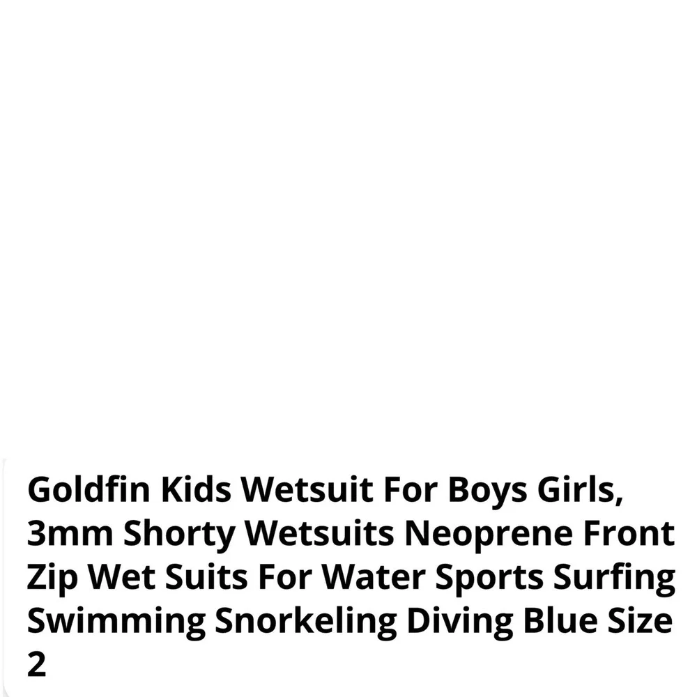 Goldfin shorty wetsuit