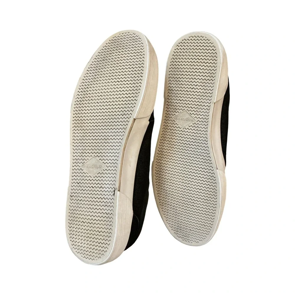 St Johns Bay Bryce Mens 8.5 Black Denim Low‎ Top Sneakers 016-6156 Skate Shoes