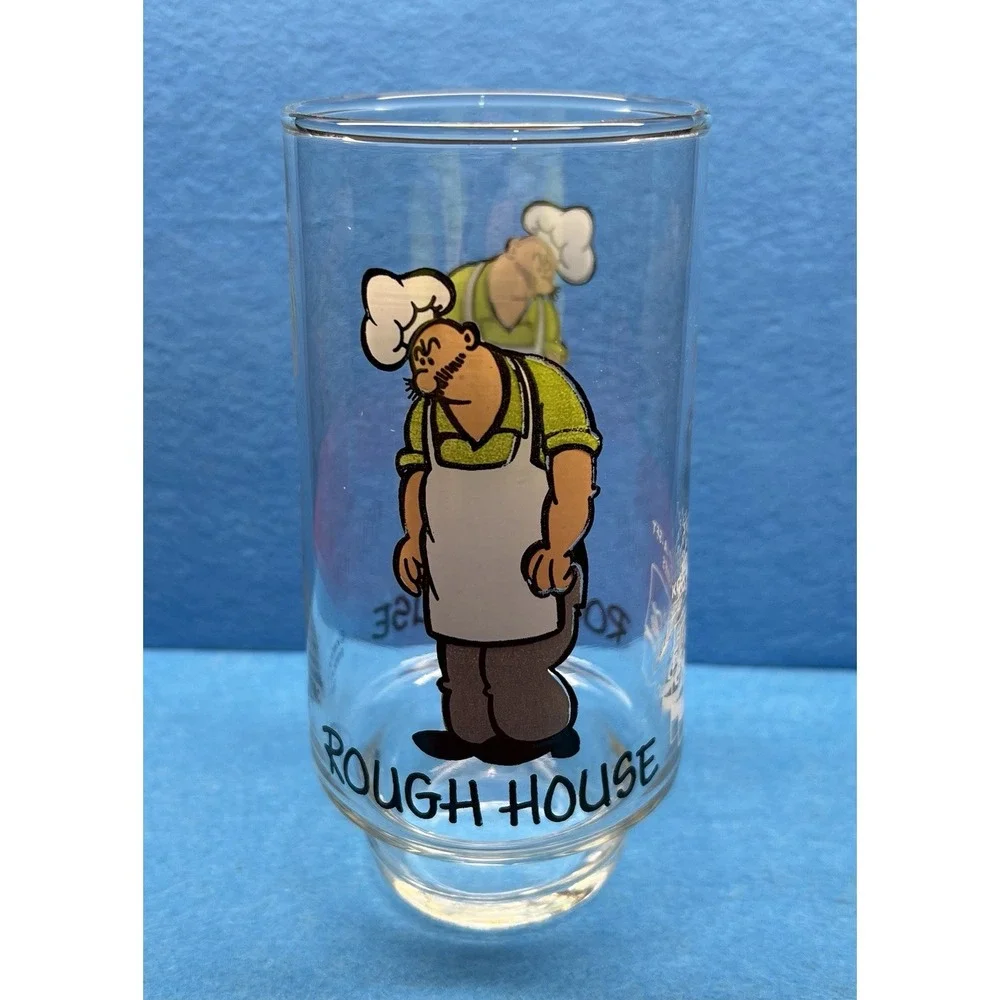 Vintage 1975 Popeye Coca-Cola Rough House‎ Glass