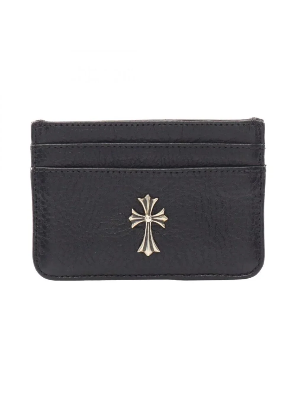 Chrome Hearts Card Case CH Cross Leather