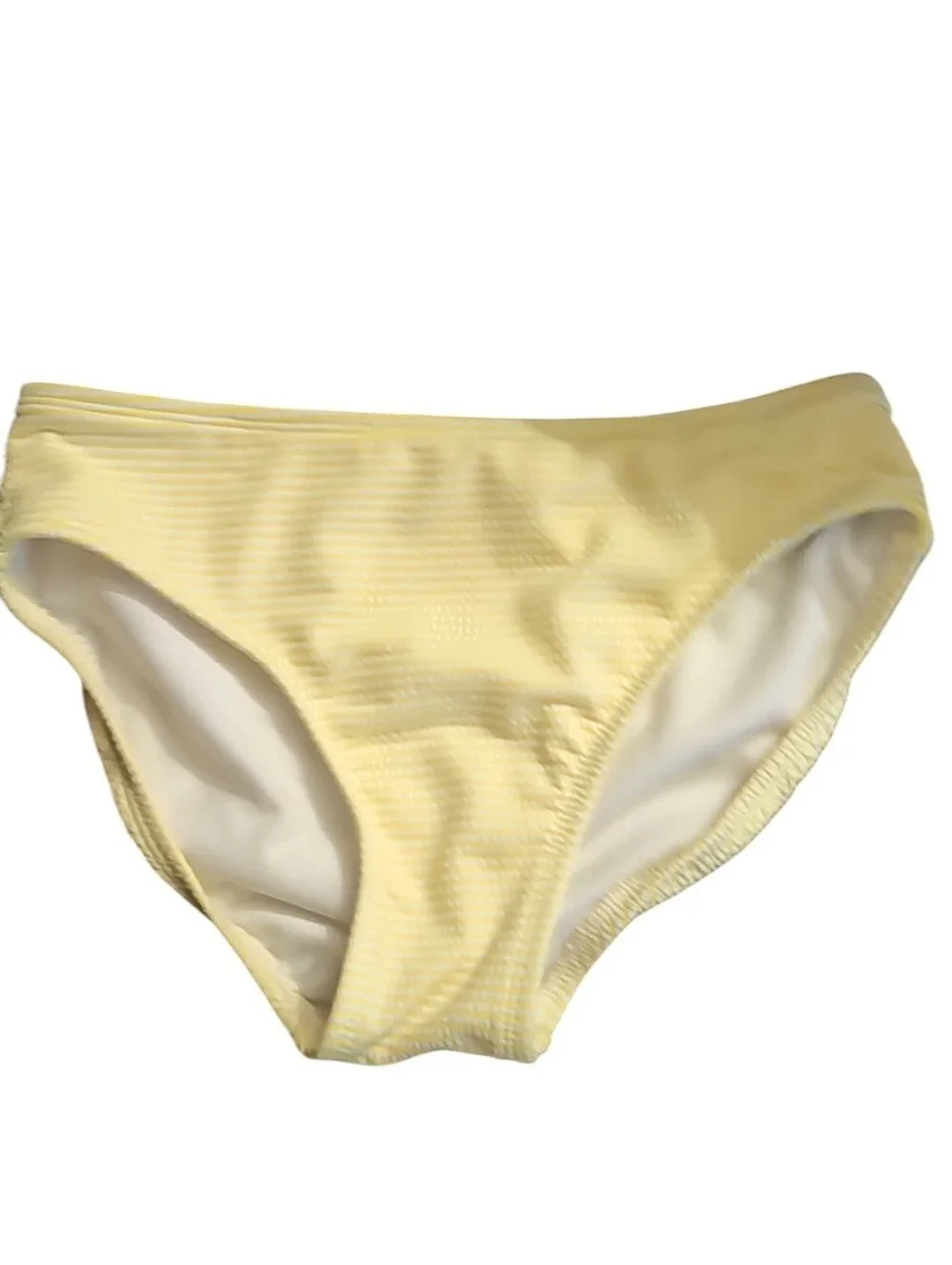 Cat & Jack Girls Yellow Ribbed Bikini Bottom Size 10/12 Large