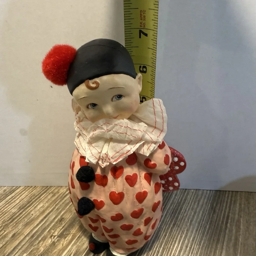RARE Bethany Lowe Mary‎ Engelbreit Paper Mache figurine SWEET VALENTINE CLOWN