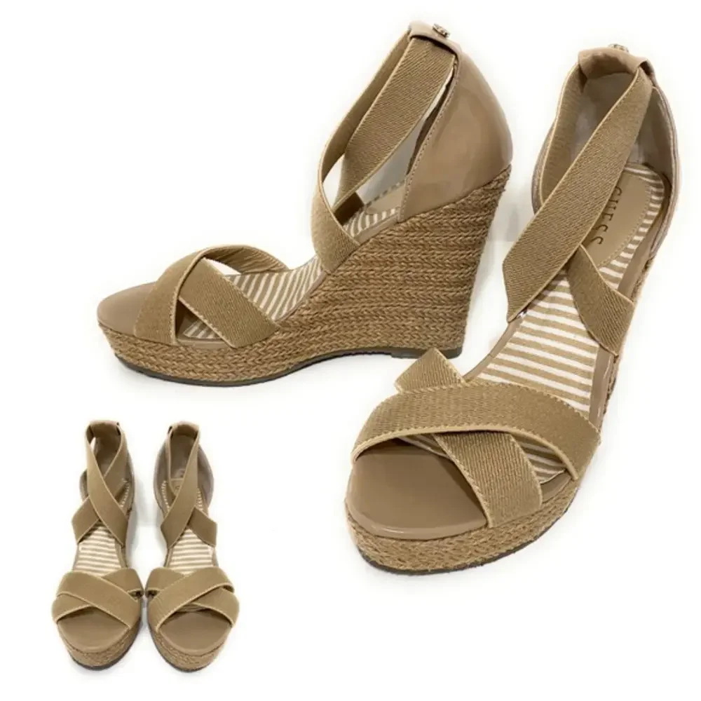 GUESS Penelope Espadrille‎ Platform Wedge Sandals