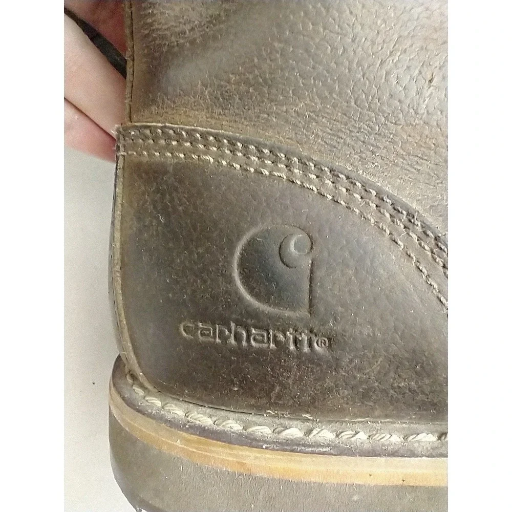 Carhartt Mens 6 Inch Waterproof Moc Toe Work Boots Brown Leather CMW6197 Size 11