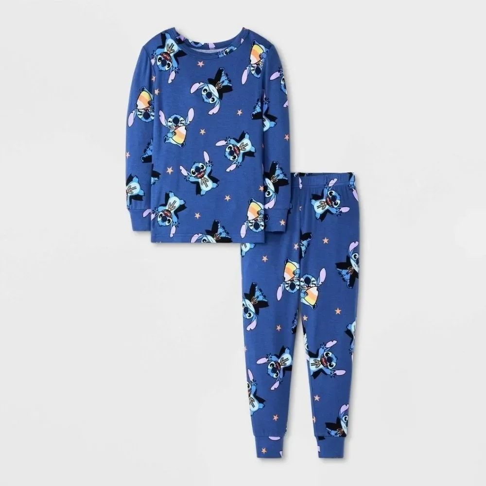 Nwt Toddler Boy's 2pc Lilo & Stitch Halloween Viscose Snug Fit Pajama Set