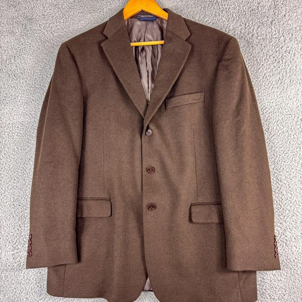 Tommy Hilfiger Blazer Mens 42R Wool Silk Cashmere Sport Coat Classic‎ Jacket