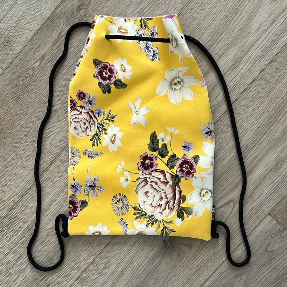 Triangl Yellow Floral Neoprene Backpack