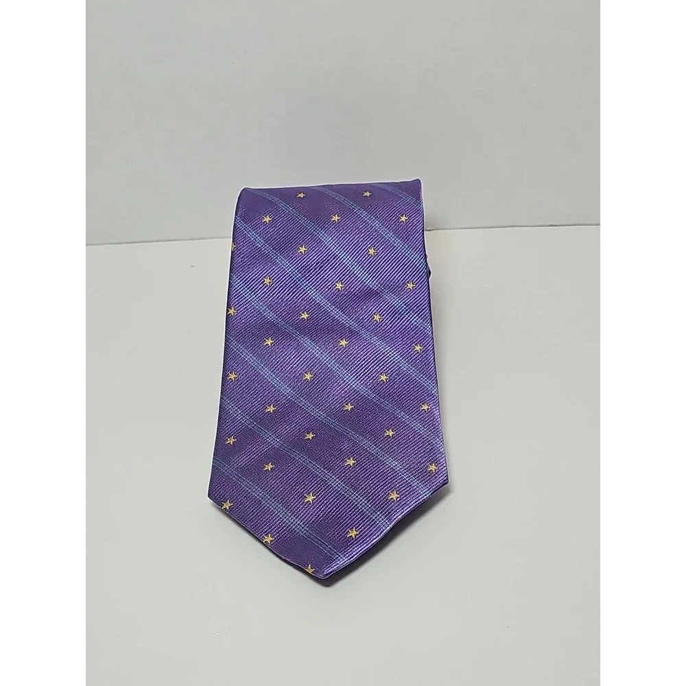 Brooks Brothers Men's Purple Necktie 100%‎ Silk Hand Made  in USA