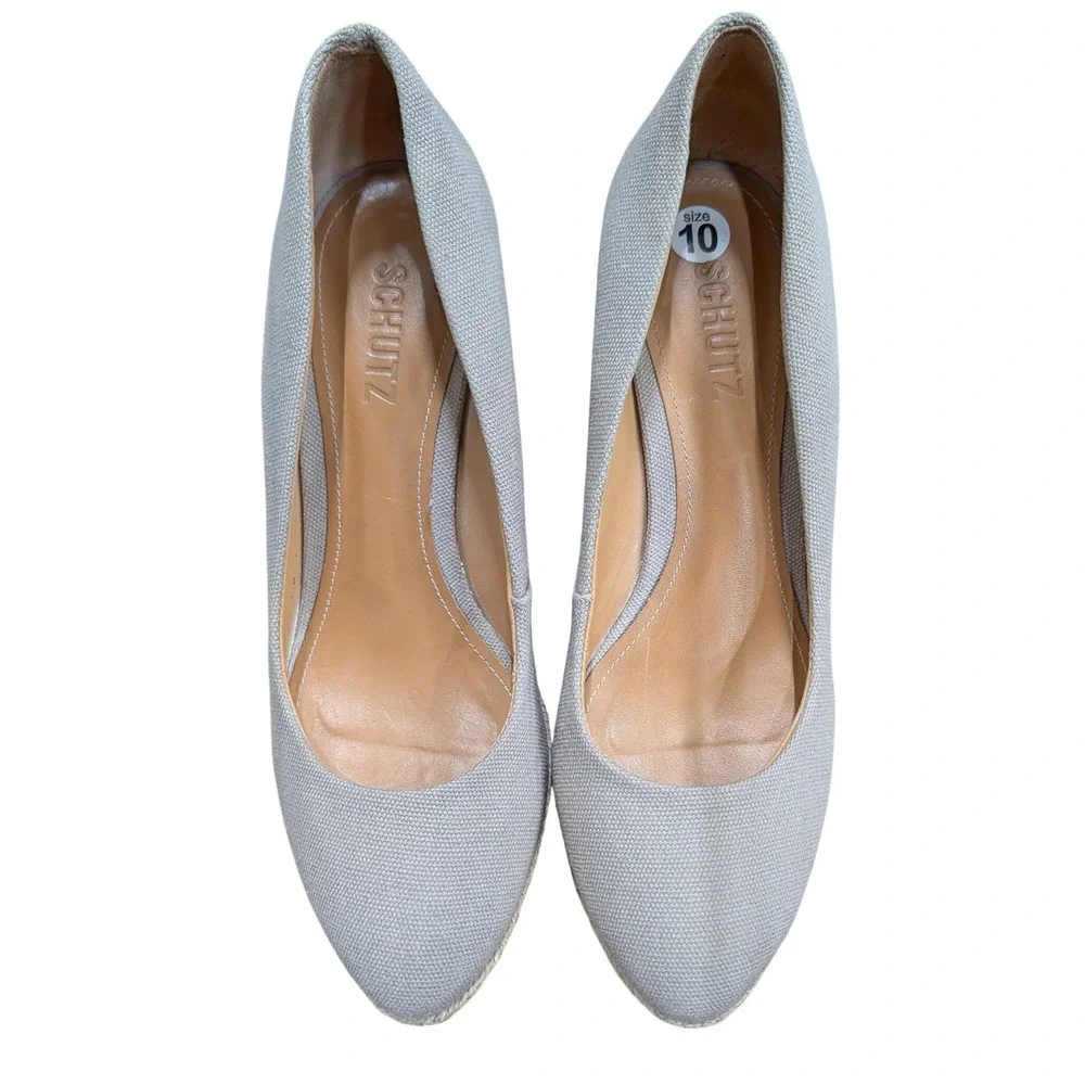 SCHUTZ canvas wedge