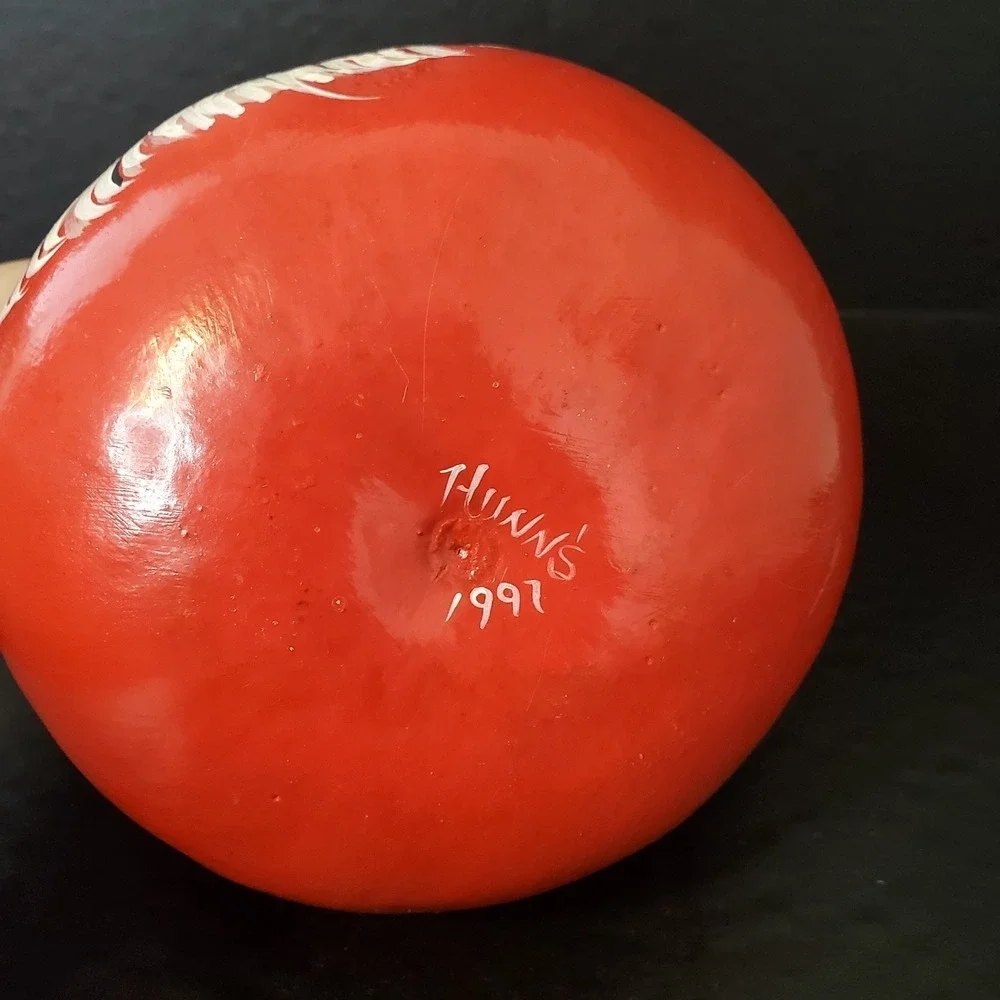 Vintage Handpainted Santa Claus‎ Gourd Christmas Decor Signed Hunn's 7