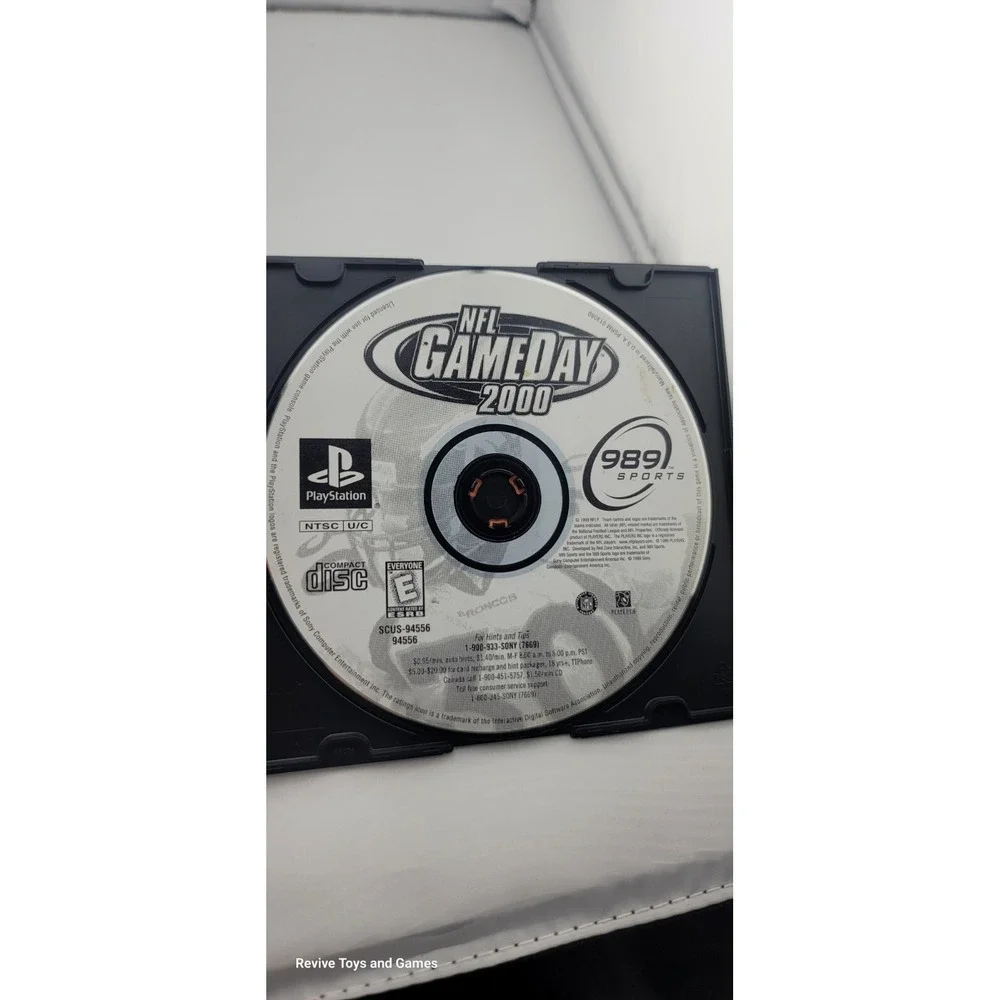 NFL GameDay 2000 (Sony PlayStation 1, PS1, 1999) Disc Only‎ Tested and Working