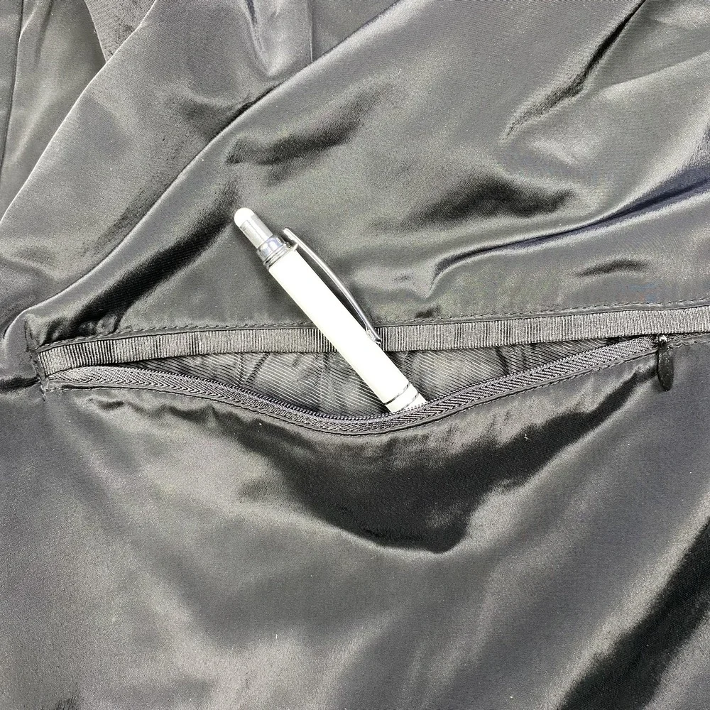 Uli‎ Knecht Jacket Mens 50 Black Lamb Nappa Leather Car Coat Button Front Lined