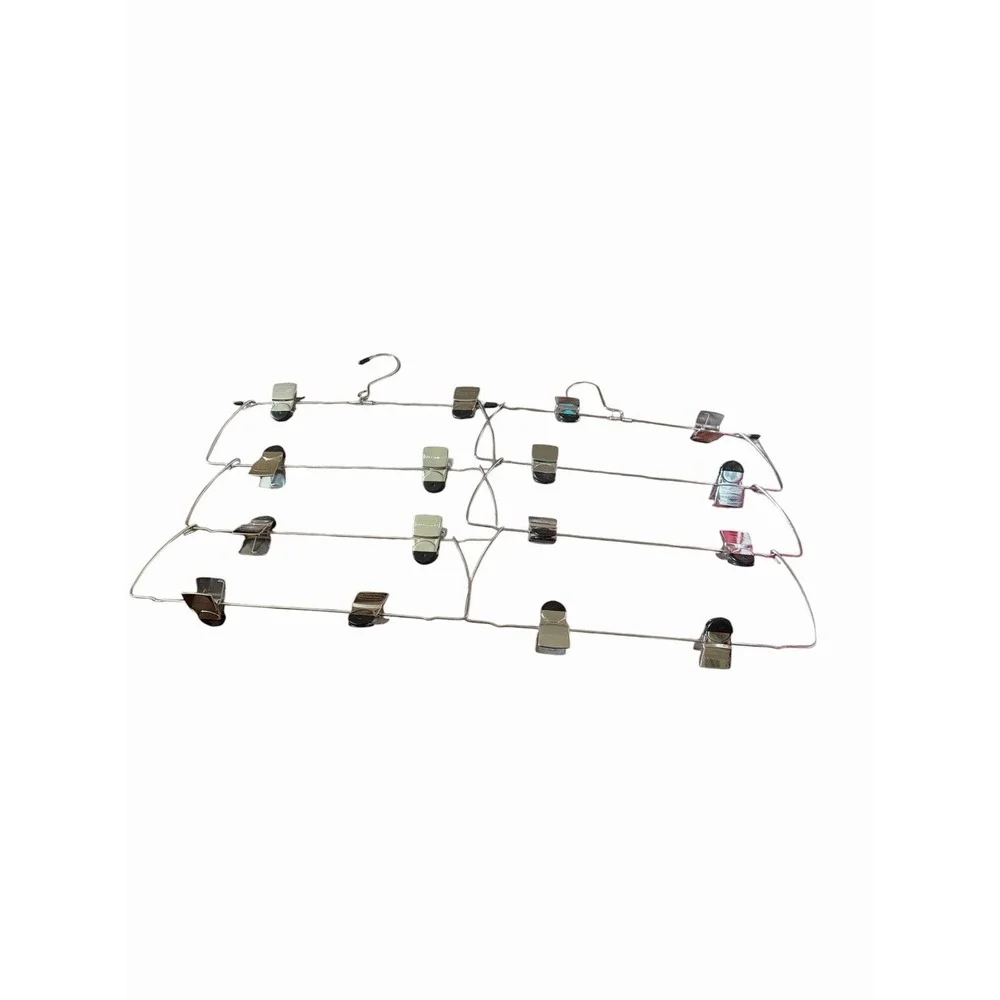 Rubbermaid Vintage‎ Metal Tiered Hanger 4 Tier 8 Clip Pants MCM Collapsable X2