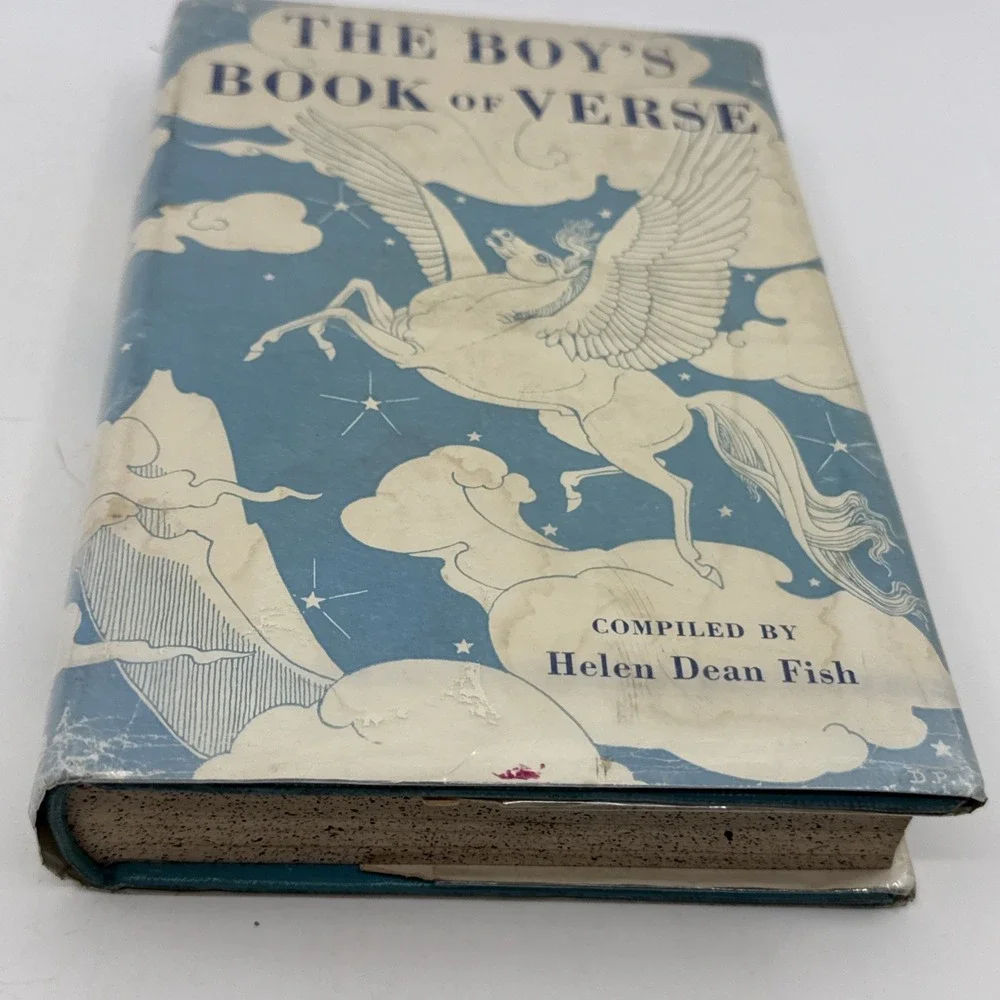 1950s Boys Poetry Book Helen Fish‎ Hardcover Pegasus Magical Mythical